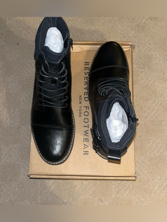 RESERVE FOOTWEAR Emmett CapToe Boot Black With Tan Accent Men’s Size 10 main image 14